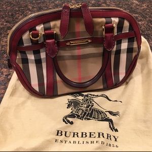 Burberry bridle house check orchard bowling bag
